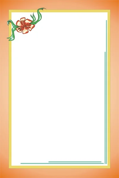 Empty note with flower — Stock Vector