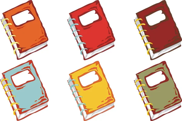 Seis libros Ilustraciones de stock libres de derechos