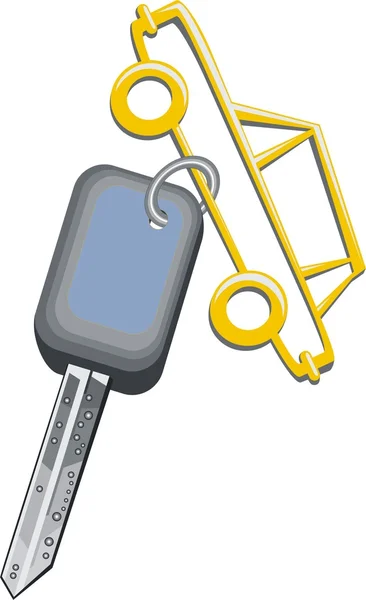 stock vector Modern car key