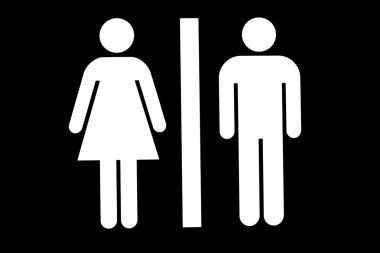 Woman/Man Toilet Sign clipart