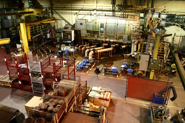 Innenraum eines großen Herstellers. Stockbild