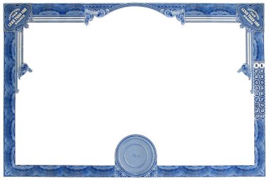 Empty Stock Certificate clipart