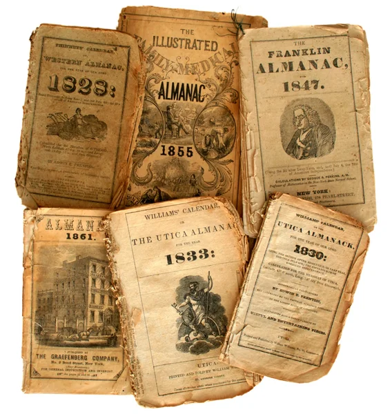 Almanaques antiguos . — Foto de Stock