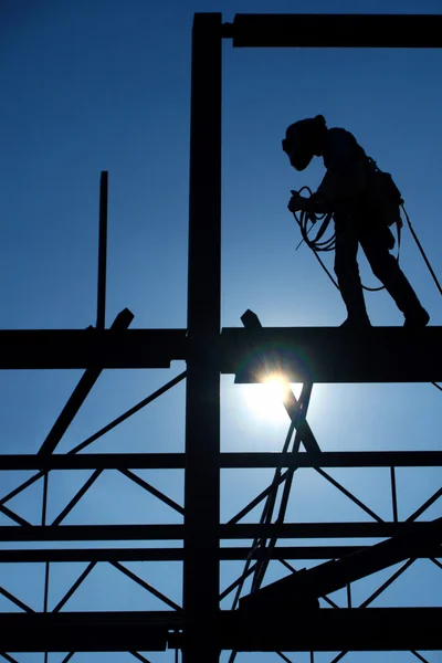 Trabajadores de la construcción . — Foto de Stock
