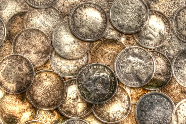Ασημένιο κέρμα συλλογή — Φωτογραφία Αρχείου