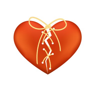 Stitched heart clipart