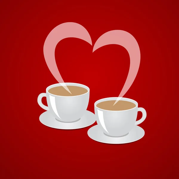 Káva láska — Stockový vektor