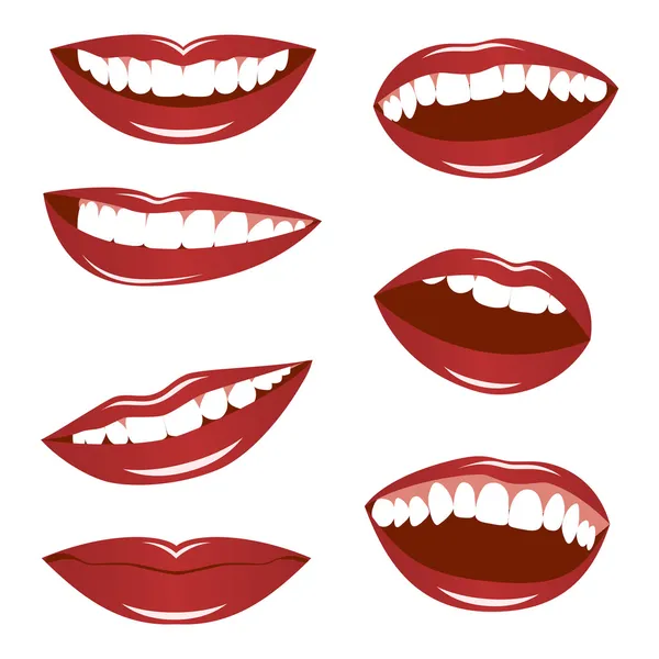 Los labios femeninos — Archivo Imágenes Vectoriales