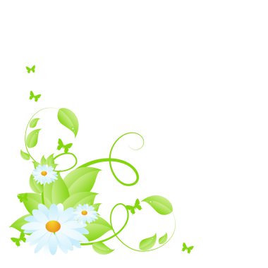 Chamomile pattern clipart