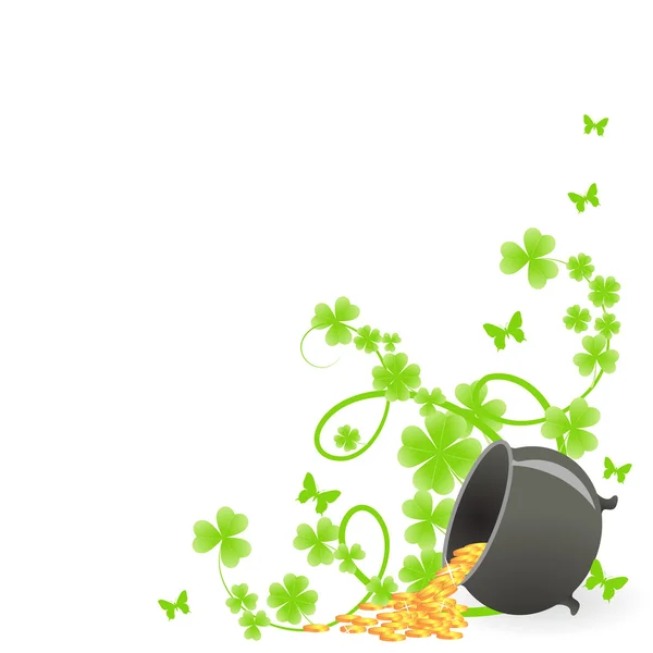 St. Patrick wzór rogu — Wektor stockowy