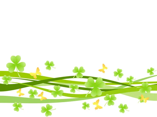 Background with shamrock — Stock Vector