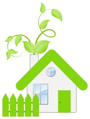 Ecohouse consept clipart