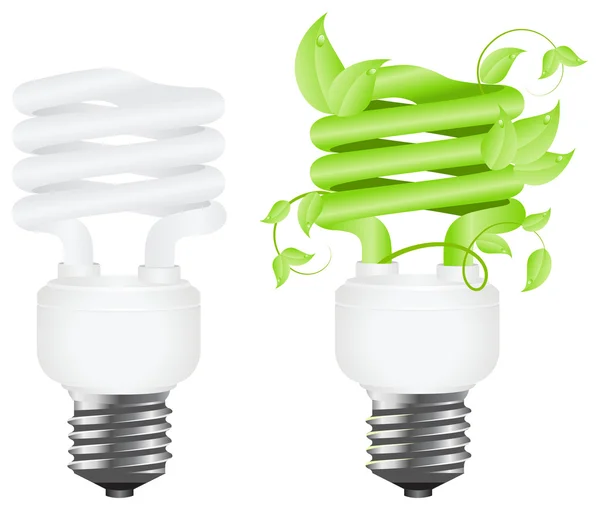 Power saving lamps — Stock Vector