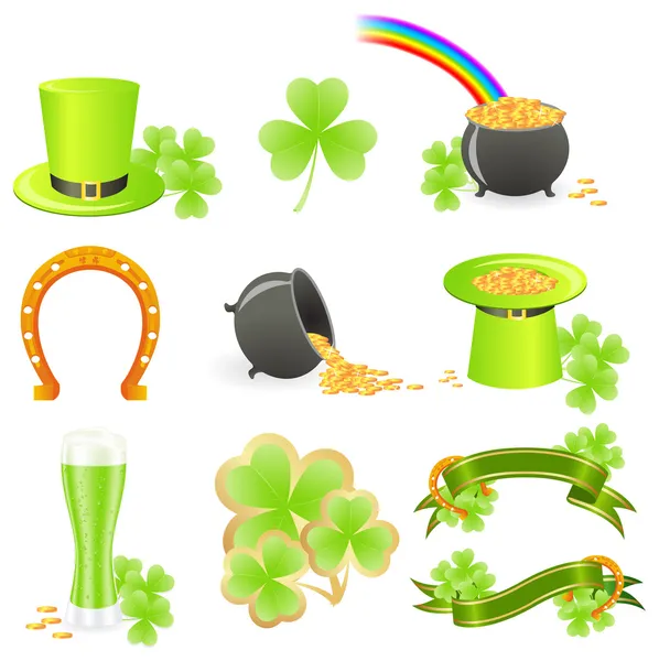 St. Patrick je den symboly — Stockový vektor