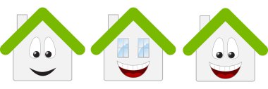 Three houses clipart