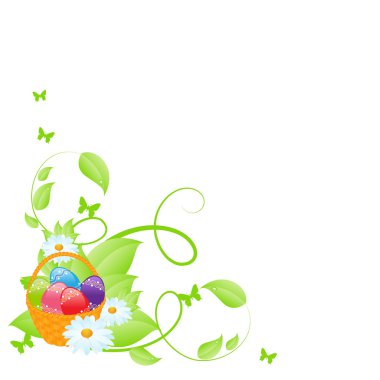 Easter background corner clipart