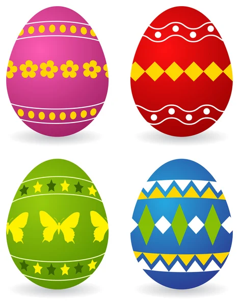 Colored easter eggs — Stock Vector
