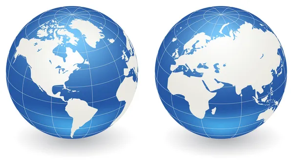 Globes de la Terre — Image vectorielle