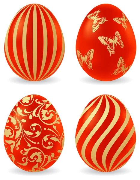 Oeufs de Pâques colorés — Image vectorielle