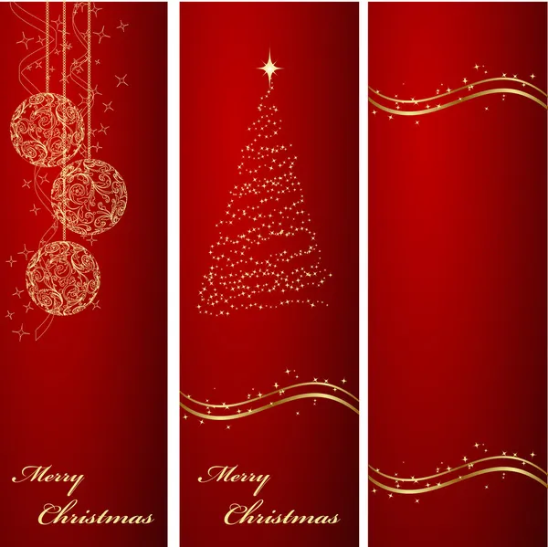 Kerstmis banners achtergronden — Stockvector