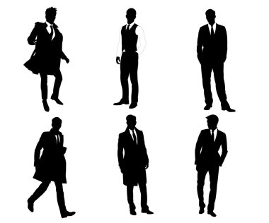 Man's silhouettes clipart