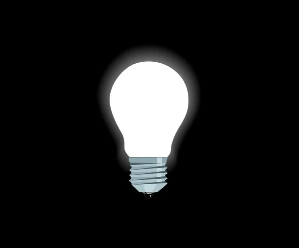 Luminosa lampada elettrica bianca — Vettoriale Stock