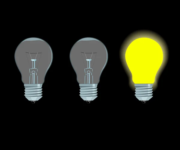 Жовтий електрична лампа — стоковий вектор