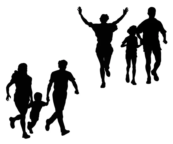Αθλητισμός οικογένεια — Διανυσματικό Αρχείο
