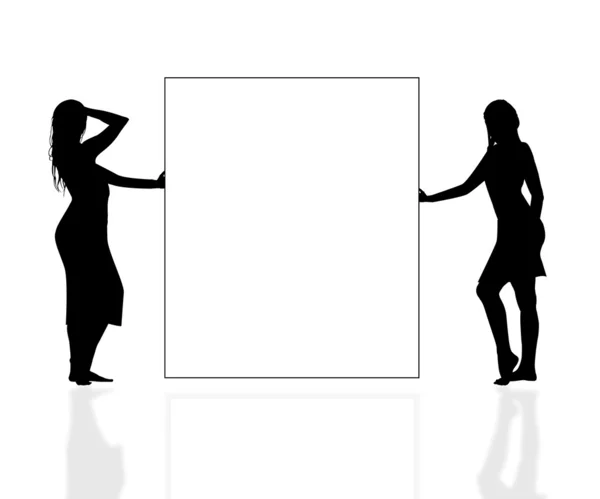 Silhouettes of women — Stock Photo, Image