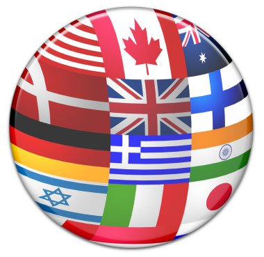 Sphere from country flags clipart