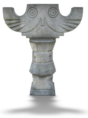 Rock made totem with shadow clipart