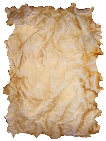 Grunge menta carta gialla isolato — Foto Stock