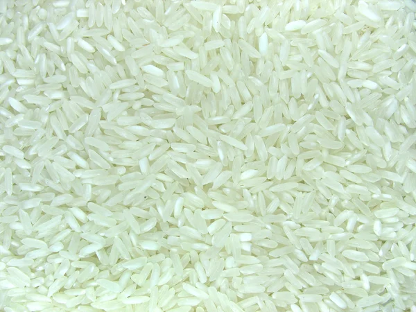 Foodstuff close up white organic rice — Stock Photo, Image