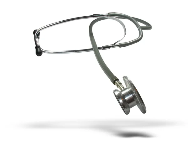 Medical stethoscope with shadow isolated — Stock Photo, Image