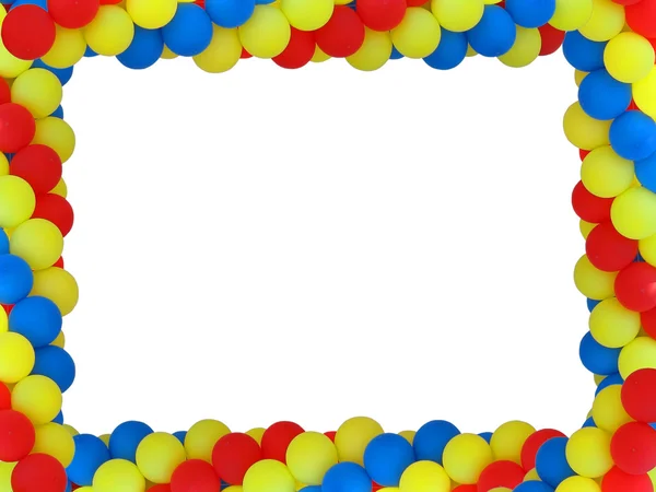 Telaio baloon colorato con plase vuoto — Foto Stock
