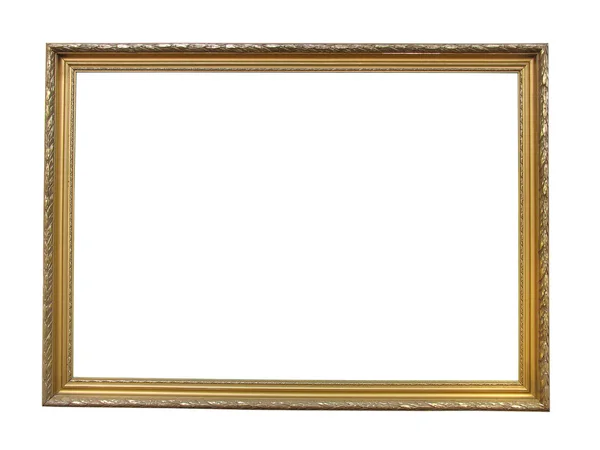 Старая деревянная рамка из античного золота — стоковое фото