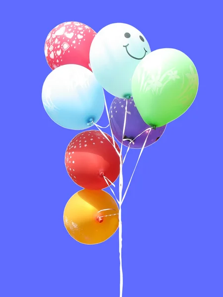 Kilka stron kolorowych balonów — Zdjęcie stockowe