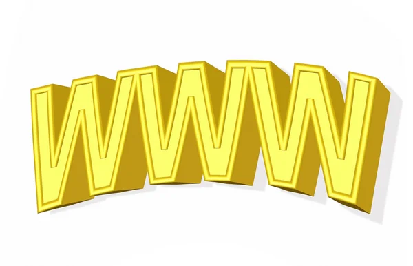 3D simbol χρυσή www — Φωτογραφία Αρχείου