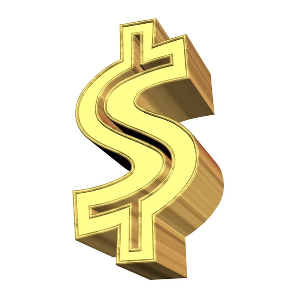 Símbolo 3d dólar — Fotografia de Stock
