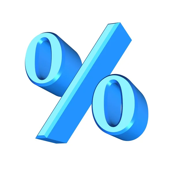 3D percent character — Stock Photo, Image