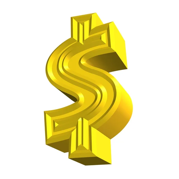 Simbolo del dollaro 3d — Foto Stock
