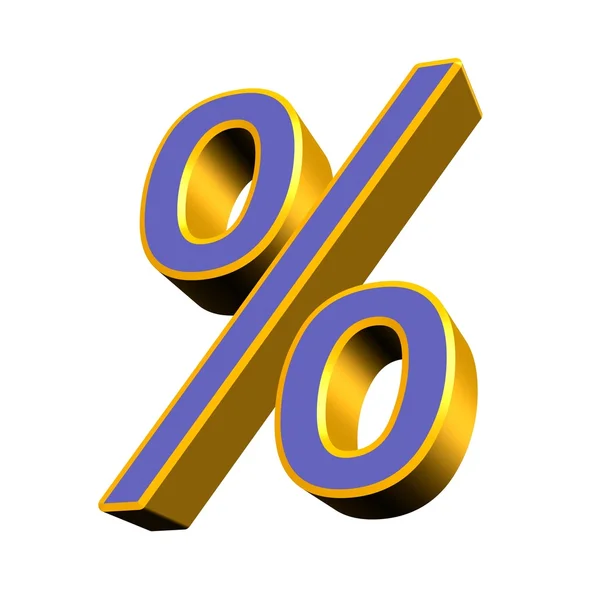 3D procent tecken — Stockfoto