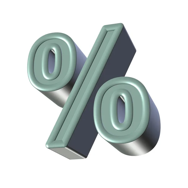 3D procentteken — Stockfoto