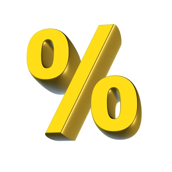 3D procentteken — Stockfoto