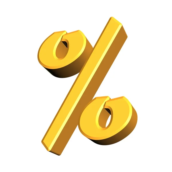 Caráter percentual 3D — Fotografia de Stock
