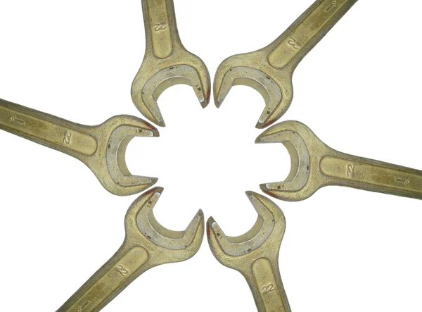 Αφηρημένη compozed από έξι γαλλικό κλειδί — Φωτογραφία Αρχείου