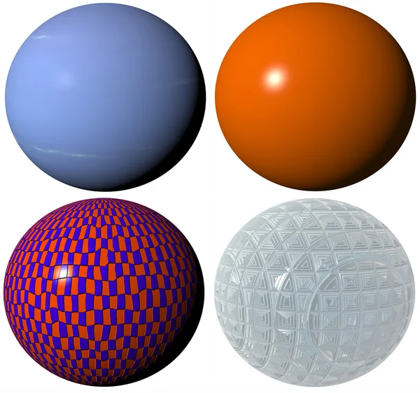 Colored pattern globe spheres — Stock Photo, Image