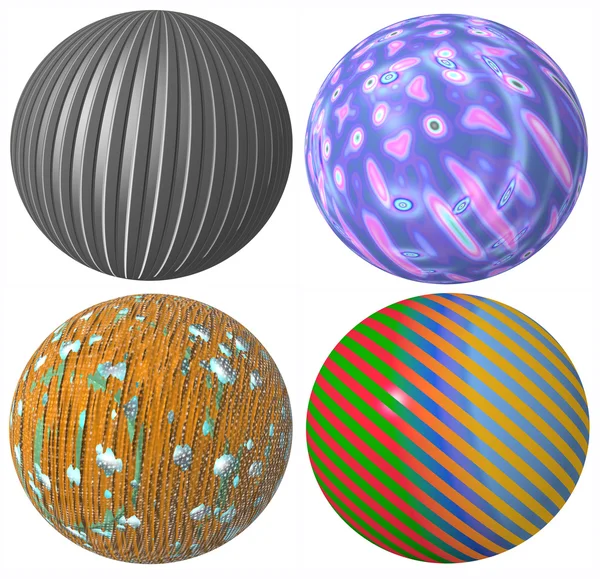 Gekleurde abstracte patroon globe bollen — Stockfoto