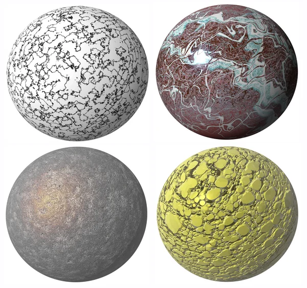 Colored abstract pattern stone spheres — Stock Photo, Image