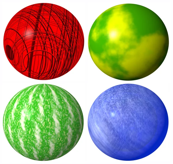 Colored abstract globe spheres — Stock Photo, Image